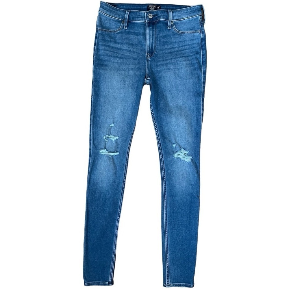 NWT‎ Abercrombie & Fitch Mid-Rise Distressed Jean Legging Size 28/6 Long